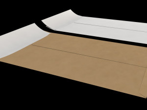 3d envelope with paper 3Dモデル