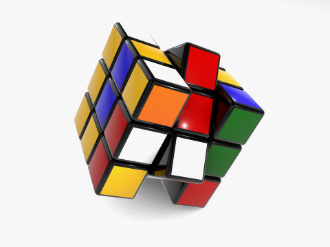 Animated Rubik s Cube Modelo 3D