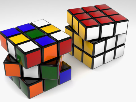 Animated Rubik s Cube Modelo 3D