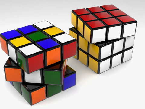 Animated Rubik s Cube 3D Model