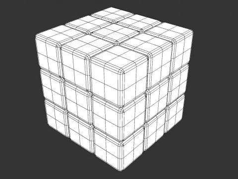 Animated Rubik s Cube 3D Model