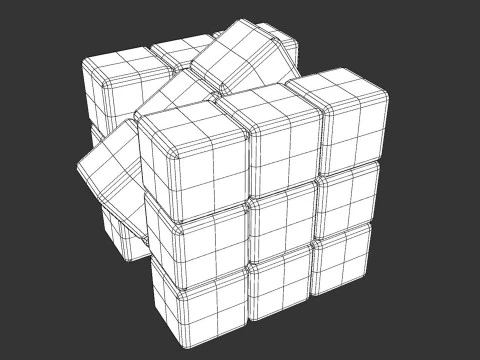 Animated Rubik s Cube 3D Model
