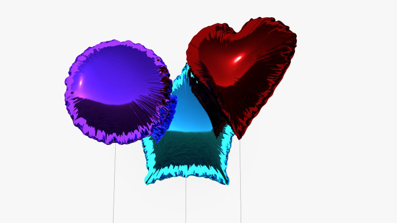 Foil Balloons Modello 3D .c4d .max .obj .3ds .fbx .stl .blend