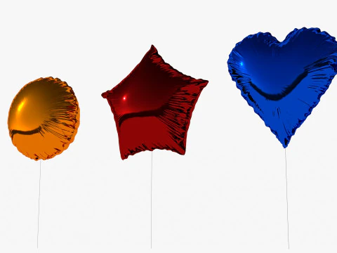 Foil Balloons 3D Model