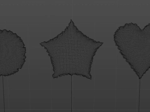 Foil Balloons 3D Model