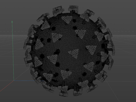 Corona Virus Covid 19 Modello 3D