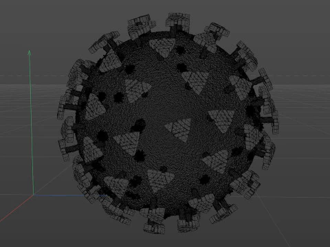 Corona Virus Covid 19 3D Model