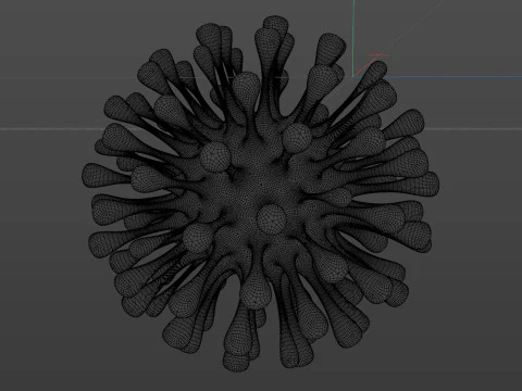 Corona Virus Covid 19 3D Model