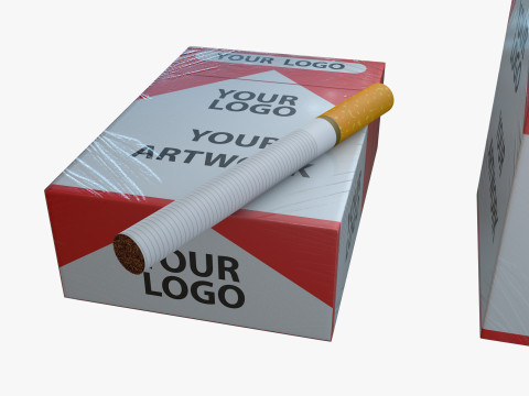 Cigarette Pack with box Modelo 3D