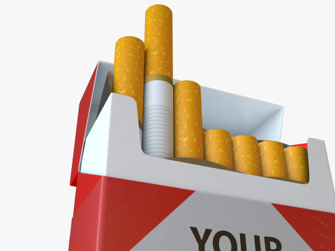 Cigarette Pack with box Modelo 3D