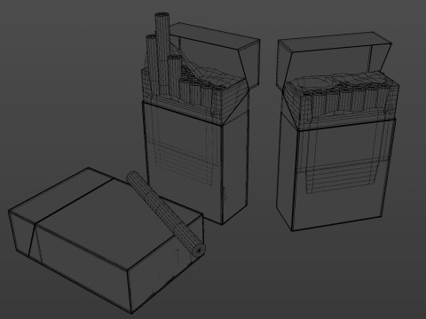 Cigarette Pack with box Modelo 3D