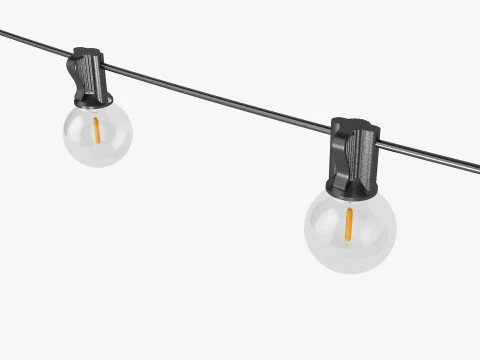 Garland Outdoor String Lights 3D Model