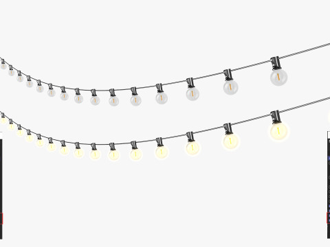 Garland Outdoor String Lights 3Dモデル