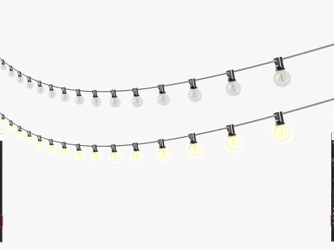 Garland Outdoor String Lights 3D Model