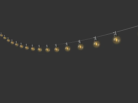 Garland Outdoor String Lights 3D Model