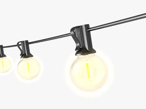 Garland Outdoor String Lights 3D Model