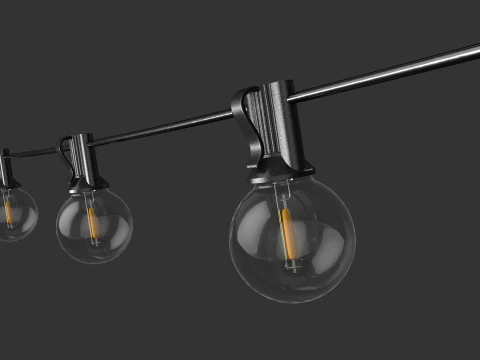 Garland Outdoor String Lights 3D Model