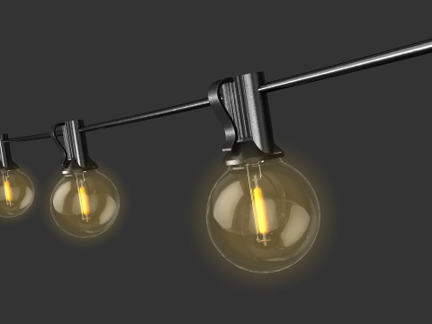 Garland Outdoor String Lights 3Dモデル