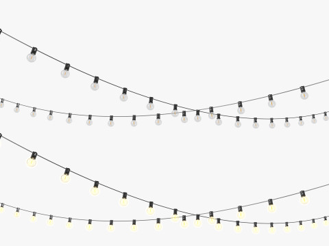 Garland Outdoor String Lights 3Dモデル