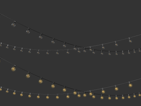 Garland Outdoor String Lights 3Dモデル