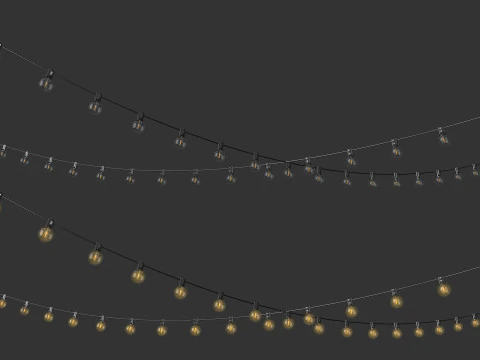 Garland Outdoor String Lights 3D Model