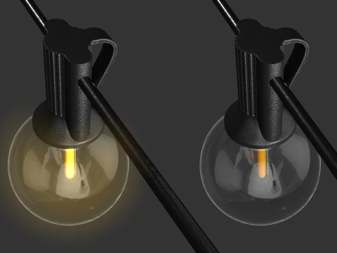 Garland Outdoor String Lights 3D Model