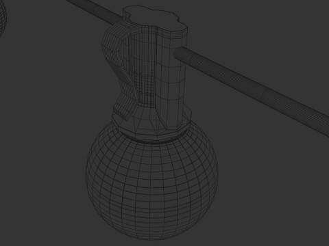 Garland Outdoor String Lights 3Dモデル