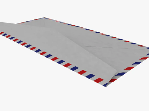 Air Mail Window Envelope Size DL Style BANKER 3D Model