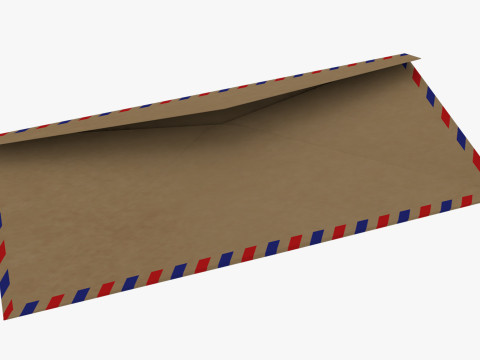 Air Mail Window Envelope Size DL Style BANKER Modelo 3D
