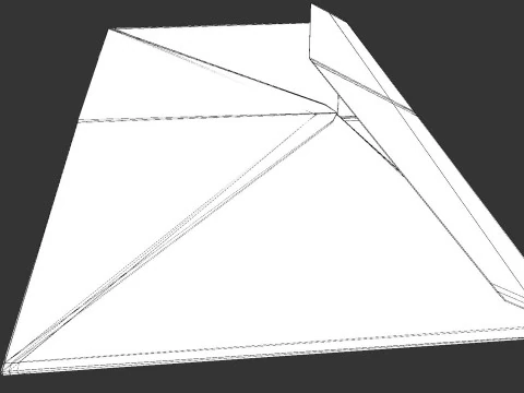 Air Mail Window Envelope Size DL Style BANKER 3D Model