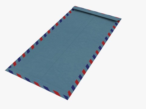 3D Air Mail Window Envelope Size DL Style POCKET 3D 模型