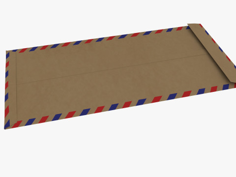 3D Air Mail Window Envelope Size DL Style POCKET 3D 模型