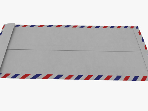 3D Air Mail Window Envelope Size DL Style POCKET 3D 模型