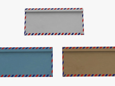 Air Mail Window Envelope Size DL Style WALLET 3D Model