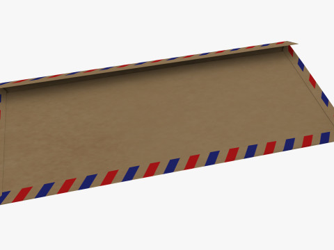 Air Mail Window Envelope Size DL Style WALLET 3D मॉडल