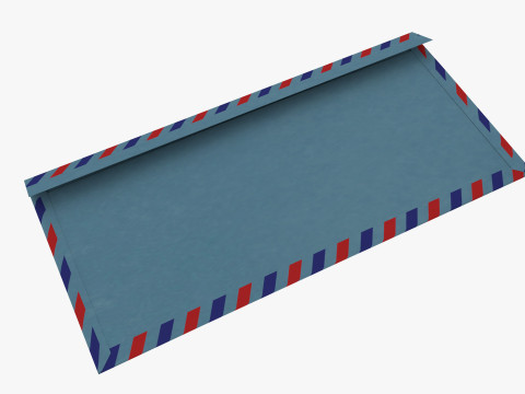 Air Mail Window Envelope Size DL Style WALLET 3D मॉडल