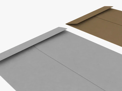 Envelope Size DL Style Window POCKET 3D Model