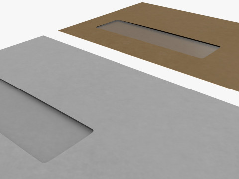 Envelope Size DL Style Window POCKET Modèle 3D