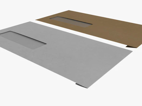 Envelope Size DL Style Window POCKET 3D Model