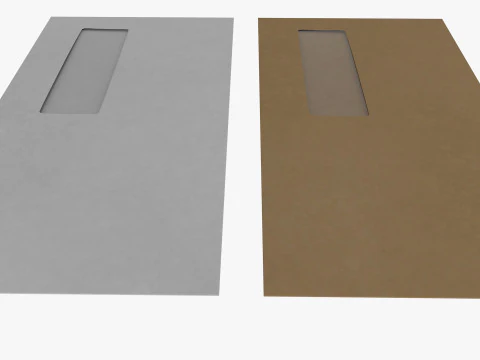 Envelope Size DL Style Window POCKET 3D Model