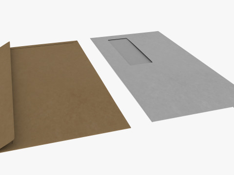 Envelope Size DL Style Window WALLET Modèle 3D