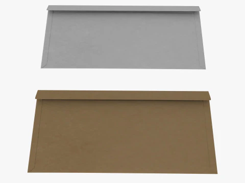 Envelope Size DL Style Window WALLET 3D Model