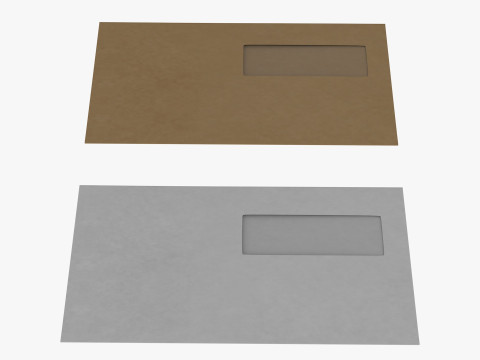 Envelope Size DL Style Window WALLET Modelo 3D