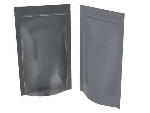 Zipper Storage Bag Stand Up Pouch Food Package 3D Model