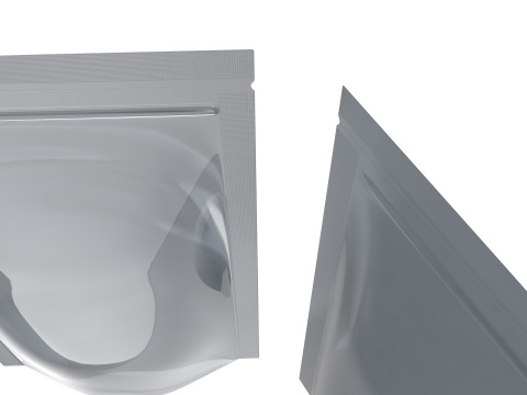 Zipper Storage Bag Stand Up Pouch Food Package 3D Model