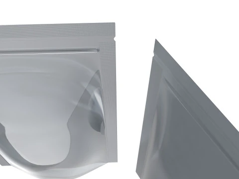 Zipper Storage Bag Stand Up Pouch Food Package 3D Model
