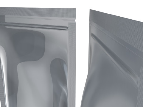 Zipper Storage Bag Stand Up Pouch Food Package 3D Model