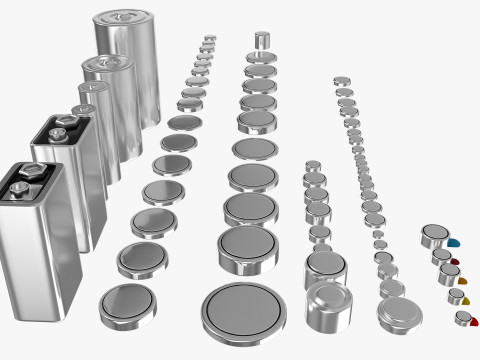 All Types Of Batteries 3D 모델