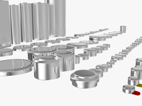 All Types Of Batteries 3D 모델