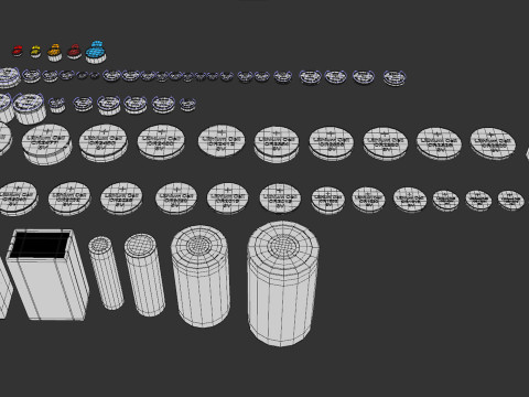 All Types Of Batteries 3D 모델
